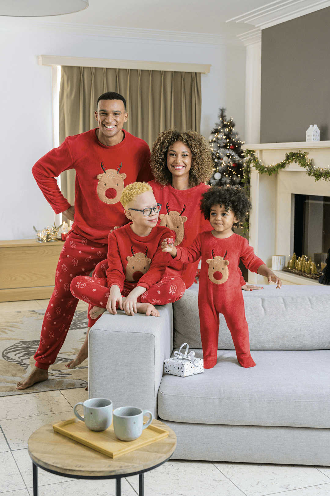 Pyjama de Noël coral fleece recyclé dame ou homme