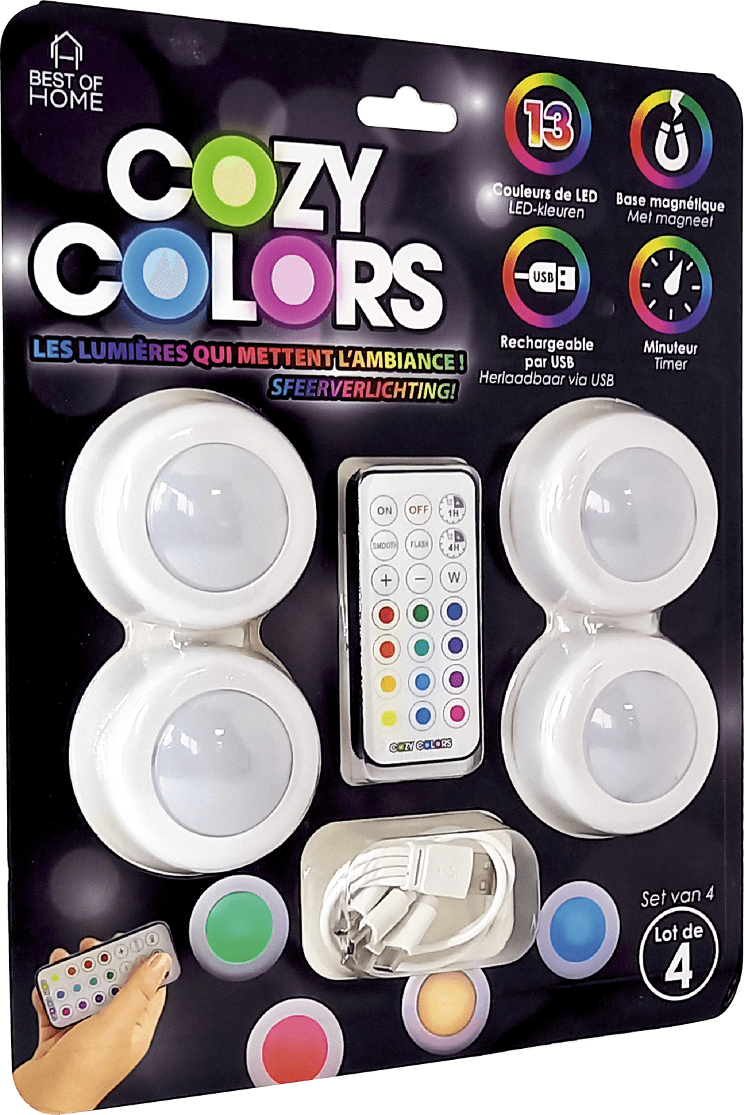 Lot de 4 LED Cozy Colors