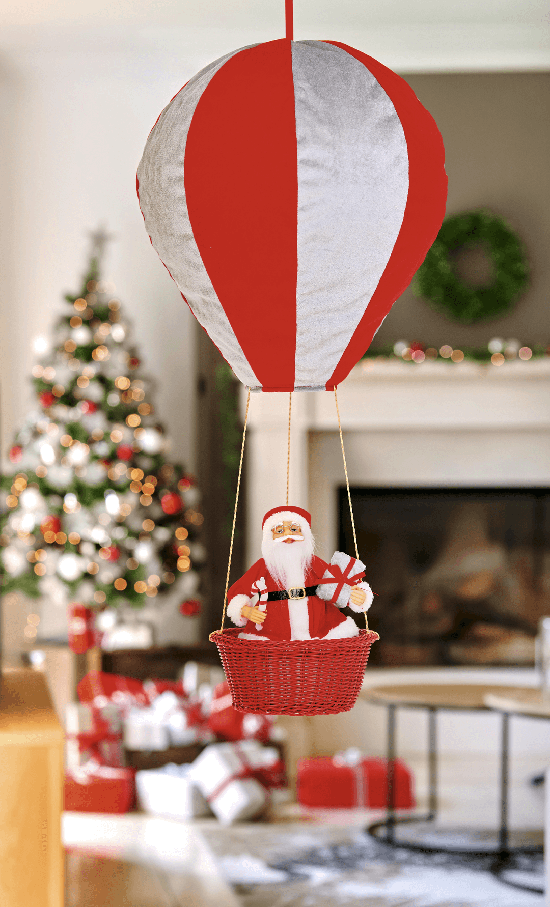 Père Noël en montgolfière